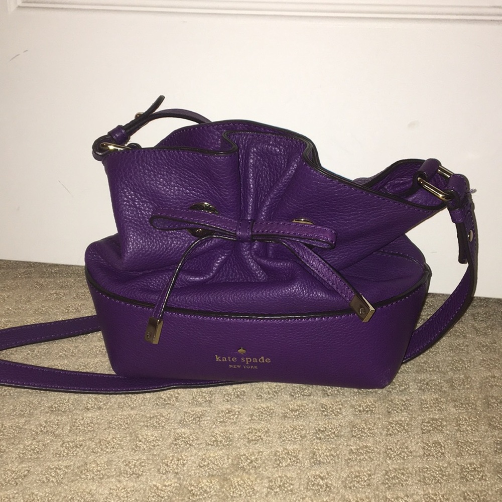 Kate Spade purple leather crossbody bag